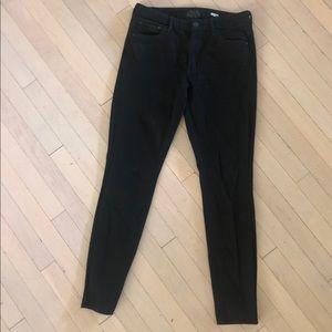 Mother High Rise Looker Black Skinny Jeans 29